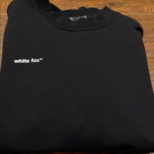 White fox black sweatshirt